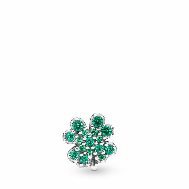Pandora Radiant Green Clover Petite Charm Silver Egypt EA5120934